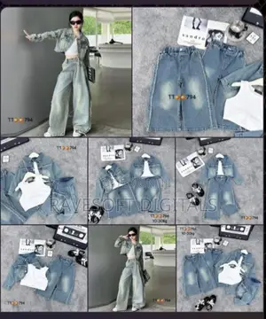 Girls Quality Jeans 3in1 Set