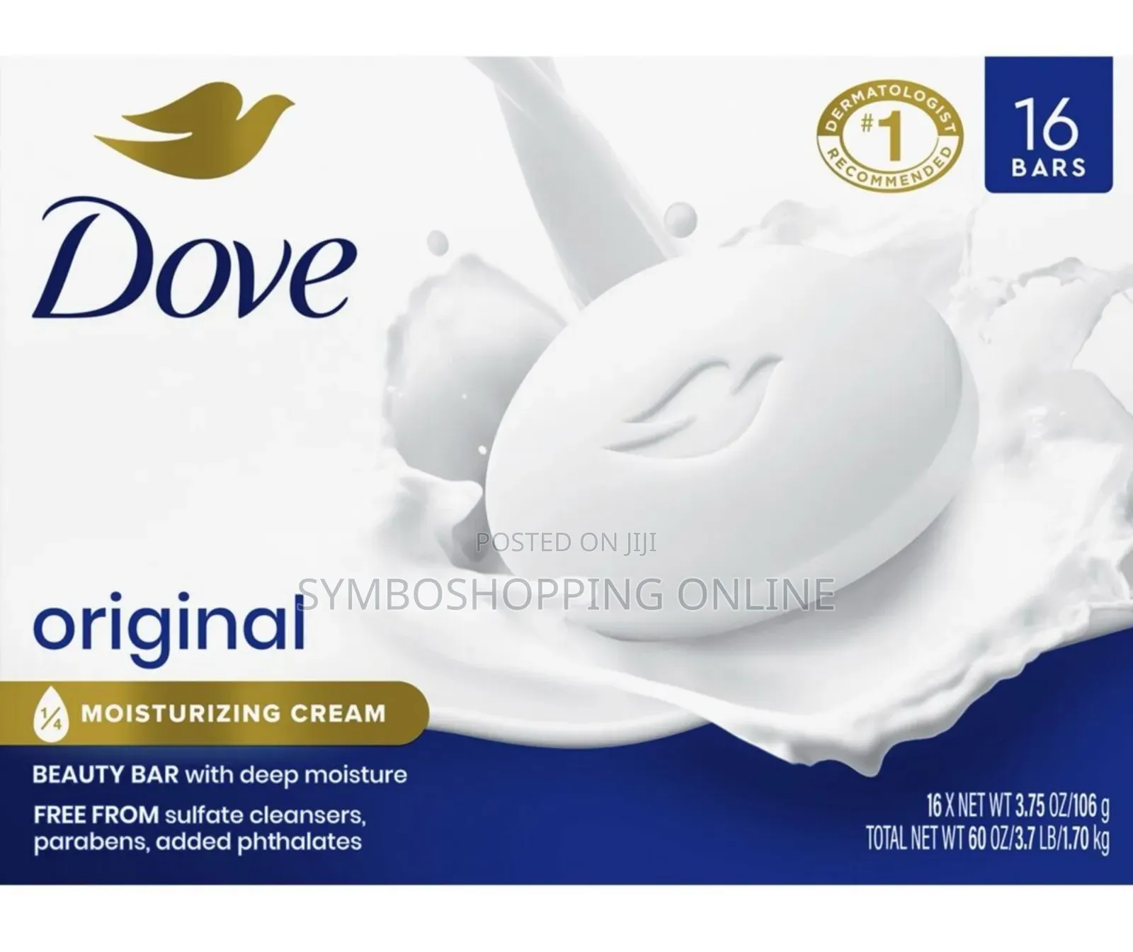 Dove Soap Original Bar (16 Bars) Deep Moisturizing Cream