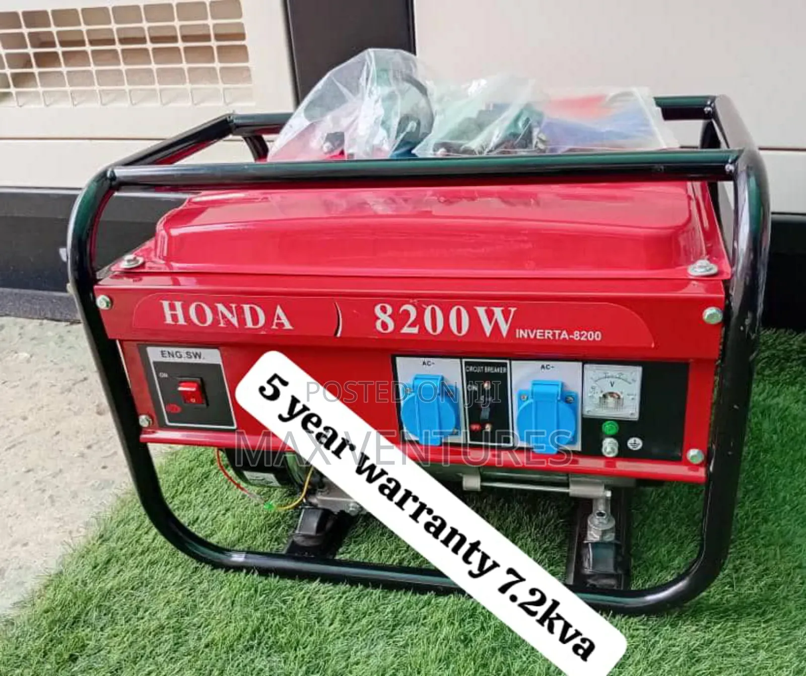 High Grade 7.2kva Generator 8.2kw Petrol Honda Pullstart