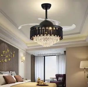 Chandelier Fan With 3colors N a Remote N Hidden Bluetooth