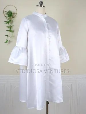 Silky Satin Shirt Dress