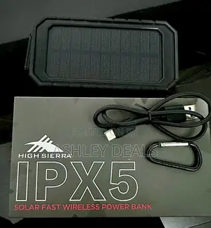 High Sierra Ipx5 Solar Fast Wireless Power Bank