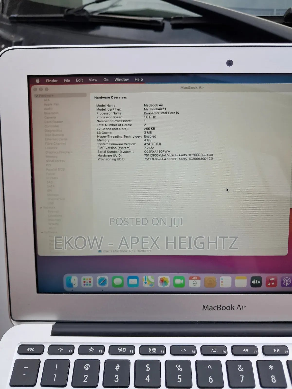 Laptop Apple MacBook Air 4GB Intel Core i5 SSD 128GB