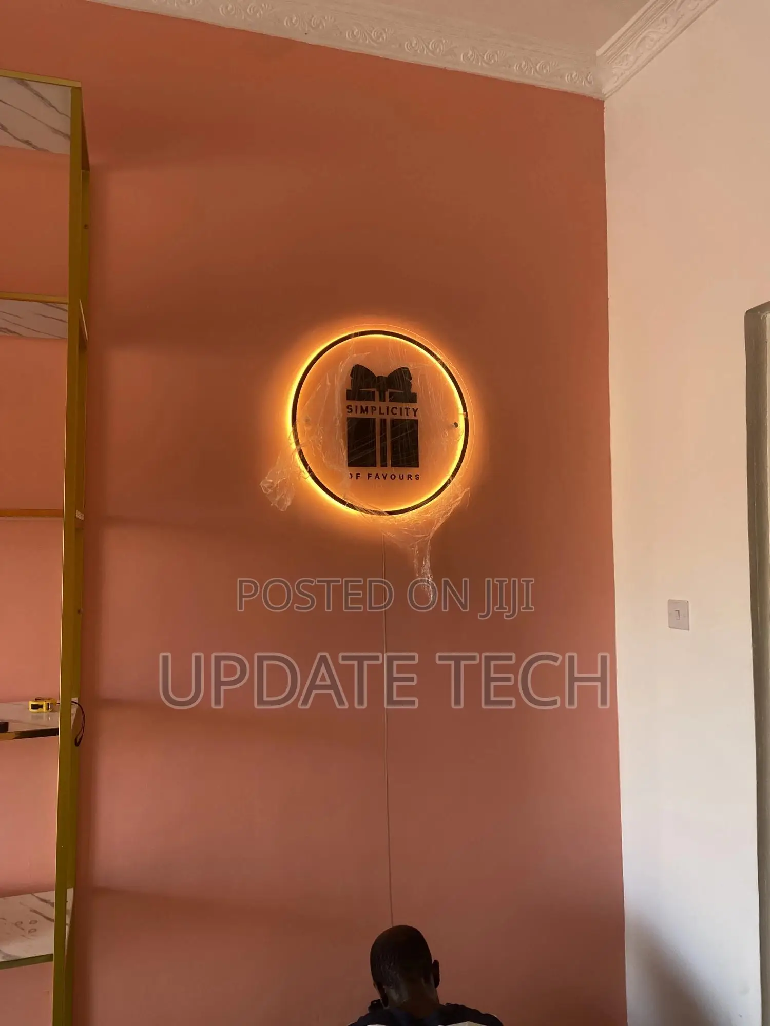 Back Lit Sign Indoors