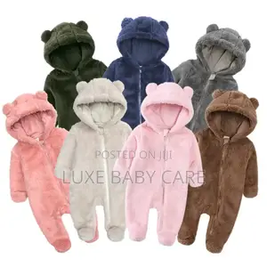 Cute Bear Warm Hooded Jumpsuit Romper