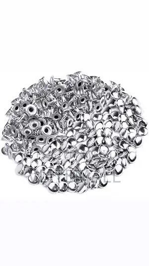 9*9 Double Cap Brass Rivet Silver Tone