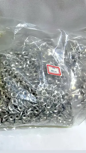 9*9 Double Cap Brass Rivet Silver Tone