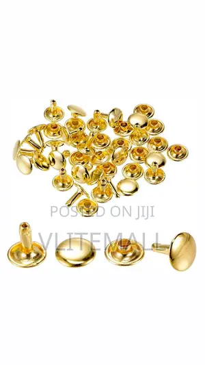 9*9 Gold Double Cap Brass Rivet
