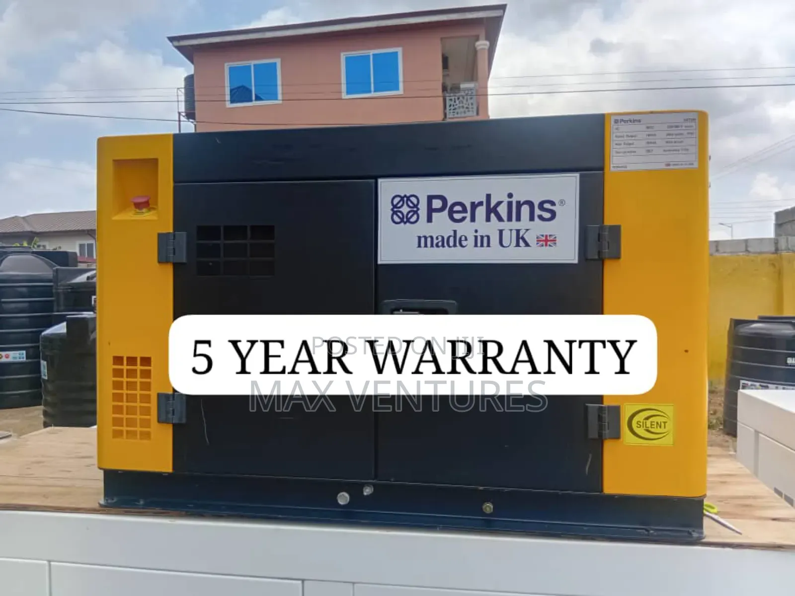Yellow and Black 20kva Diesel Generator Perkins Uk 20kva