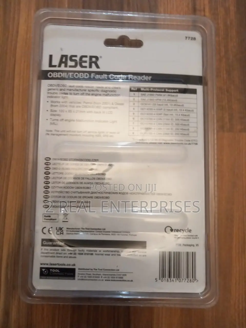 Laser Tools 7728 Obdii/Eobd Fault Code Reader
