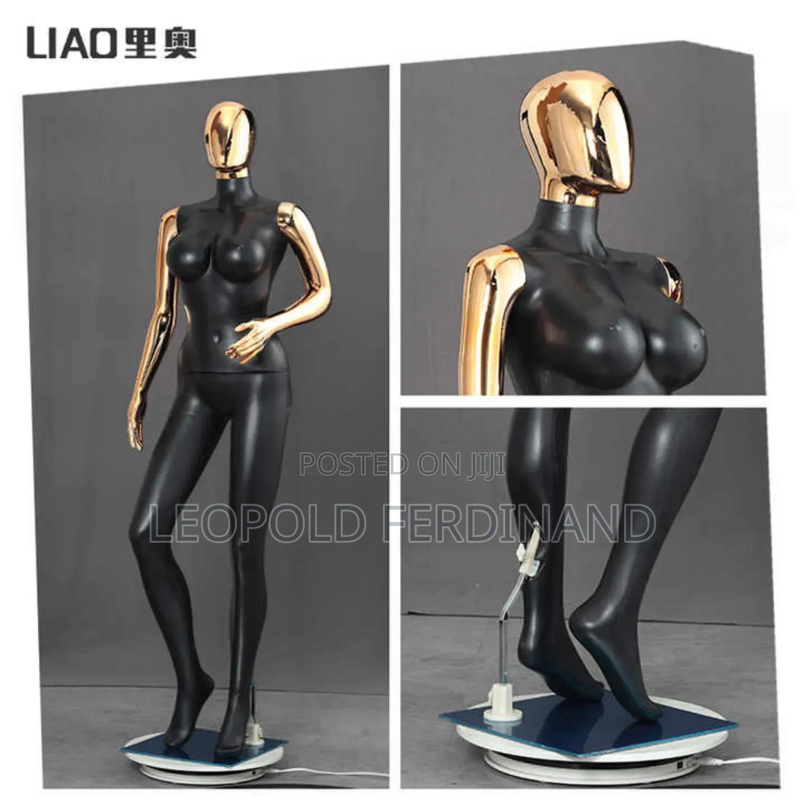 Gold Black Female Mannequins