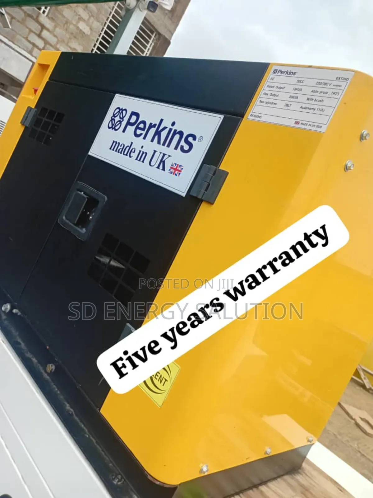 Specialist Power 20kva Perkins Diesel Generator
