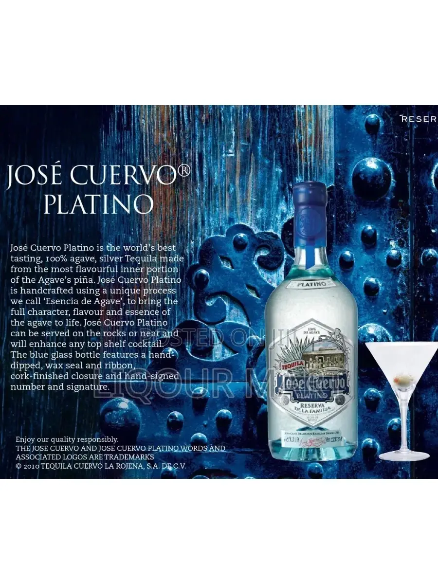 Jose Cuervo Reserva De La Familia Platino Tequila