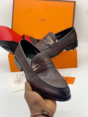 Hermes Men’S Classic Shoes (Black Brown)