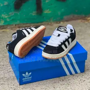 Black N White Adidas Campus