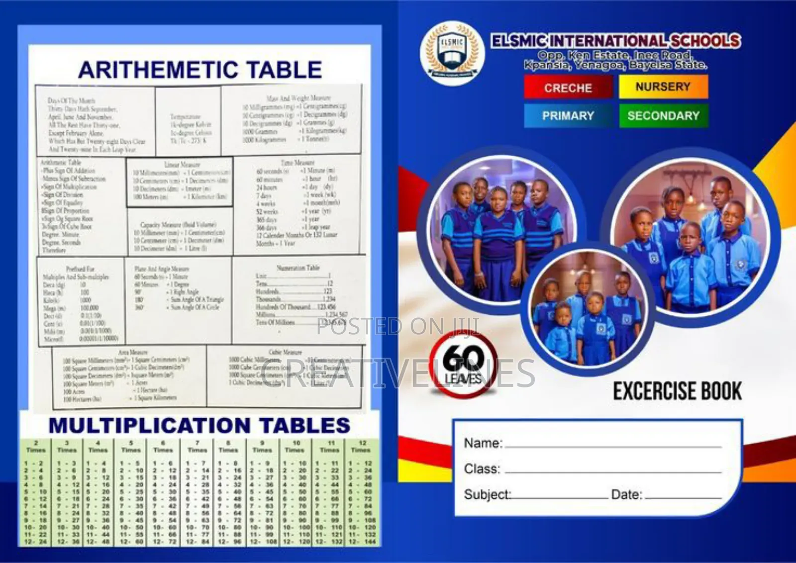 Designed and Printed Excercisebook