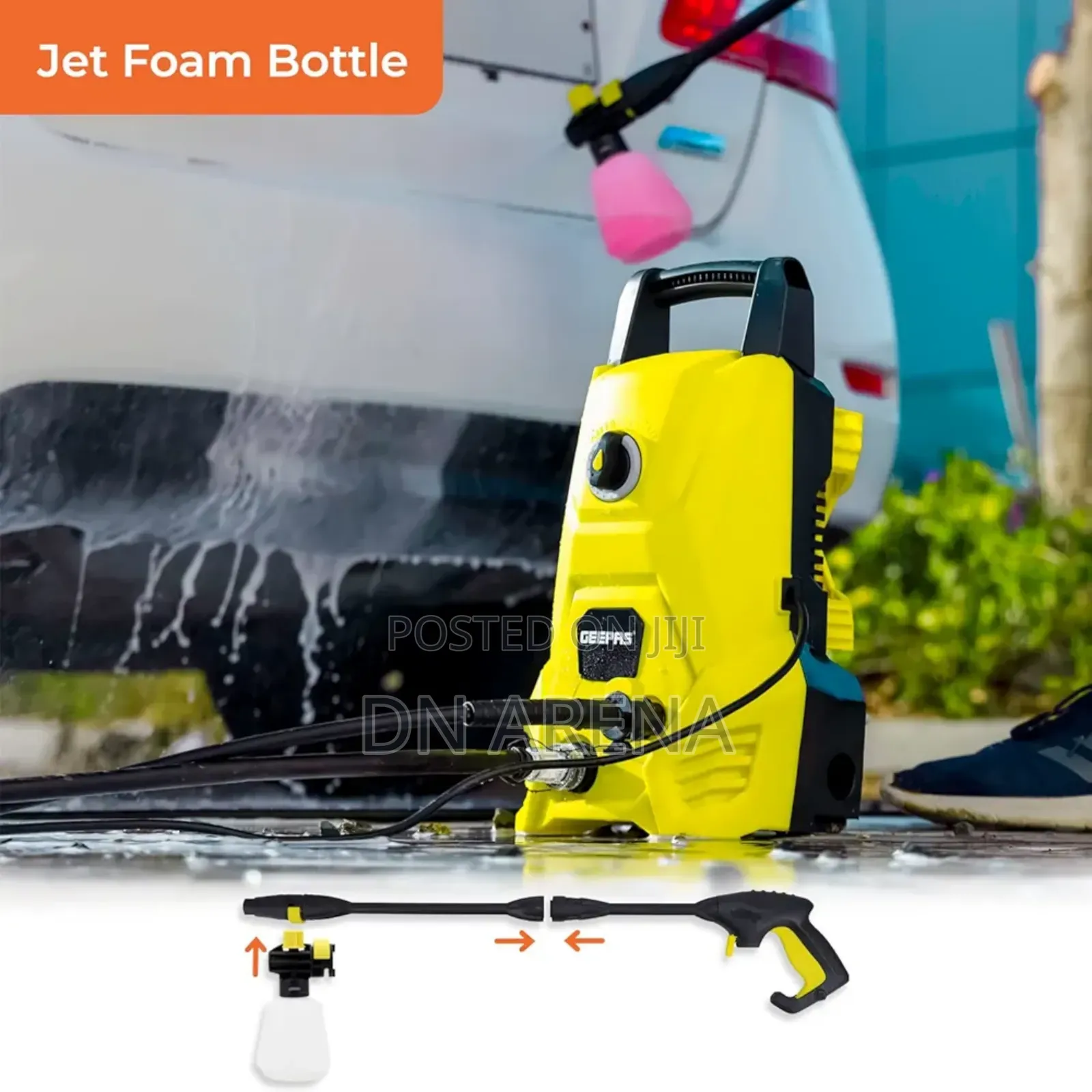 Geepa Gcw19029 2500w Highpressure Car Washer, Yellow/Black