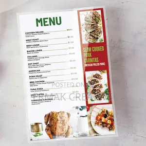 Menu Card With Pouch