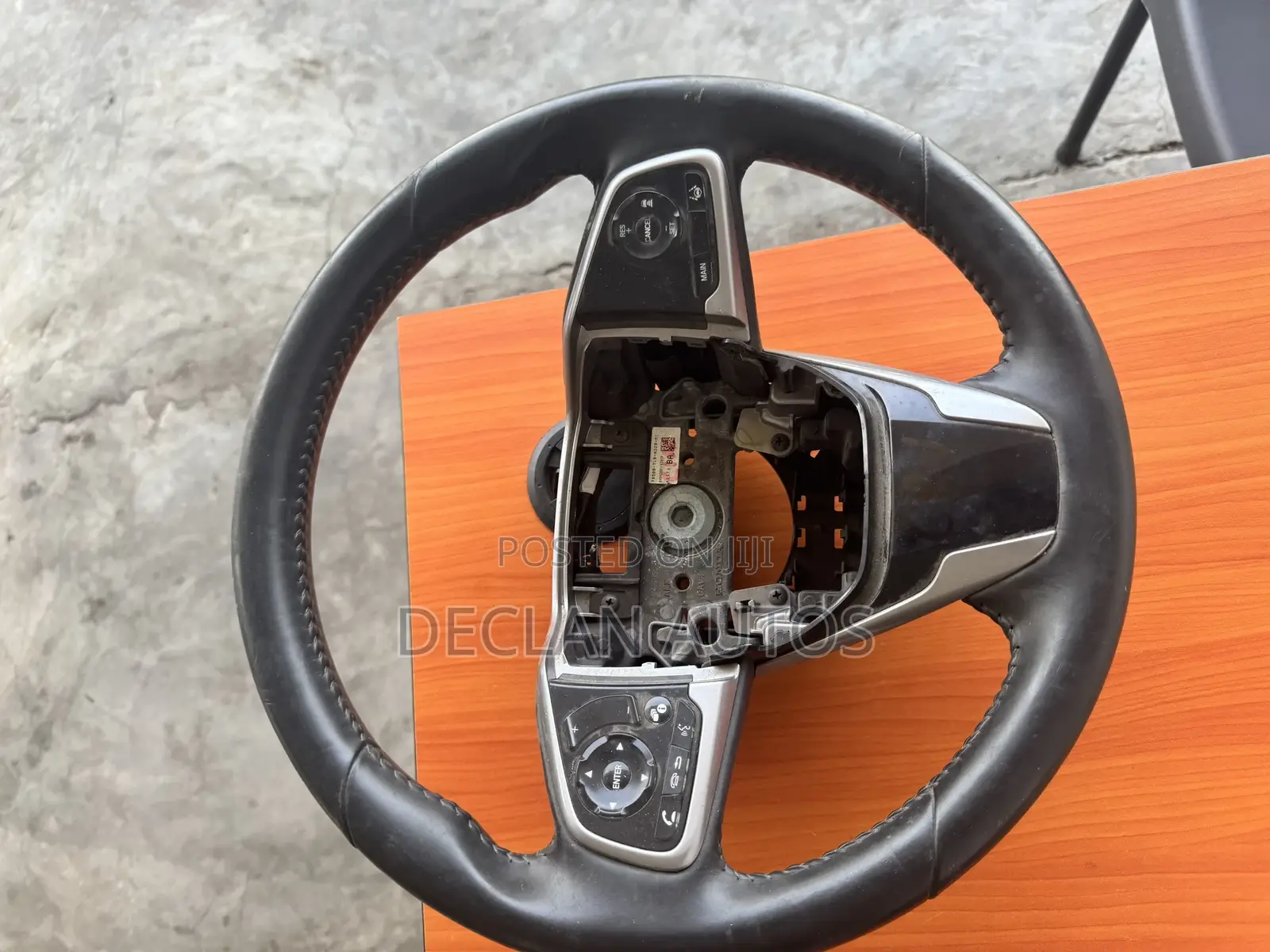 2019 Honda Cr-v Steering Wheel, Black Leather, Non Heated