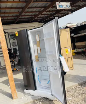 Powerful and DurableNasco Side by Side Electric Fridge,Gray