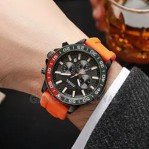 Fossil Bannon Multifunction Orange Silicone
