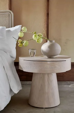 Willy Whitewashed Wood Nightstand