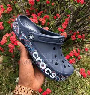 Navy Bandana Print Crocs