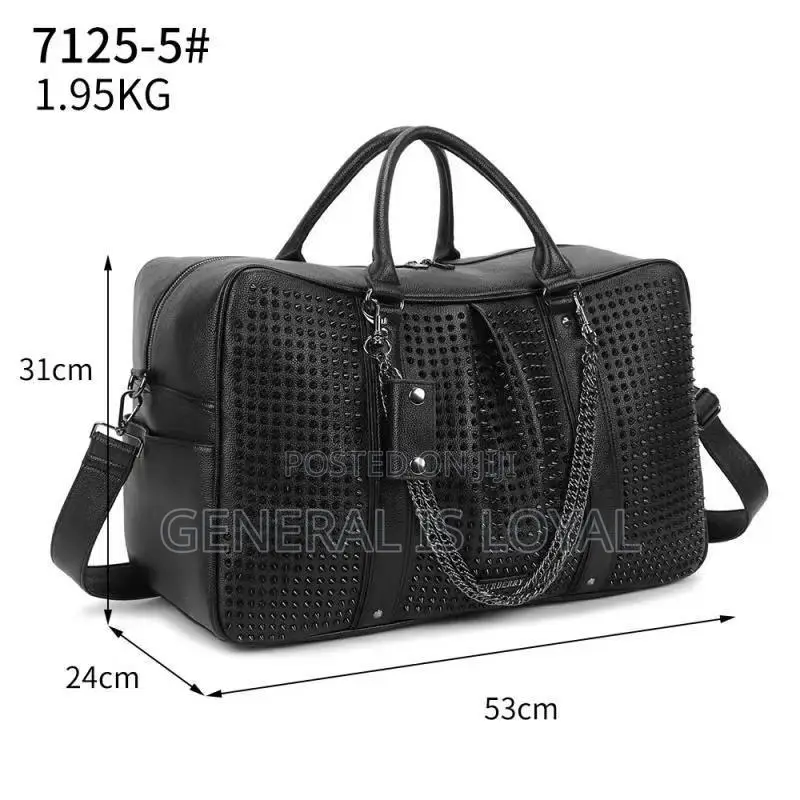 Stone Unisex Co Leather Travel Duffle Bags