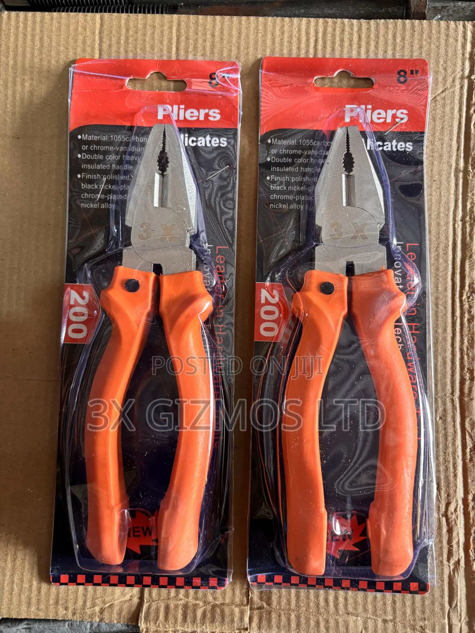 Pliers 6inch and 8inch.