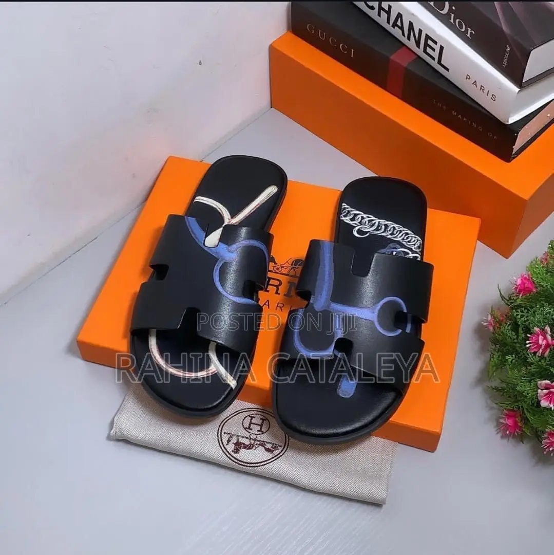 Men Luxury Hermes Slides