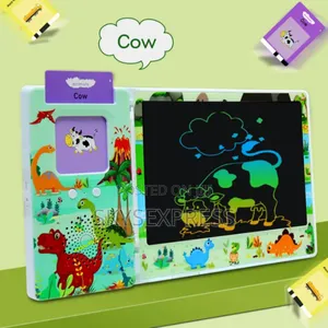 LCD Writing Tablet With Kids Flash Card Reader