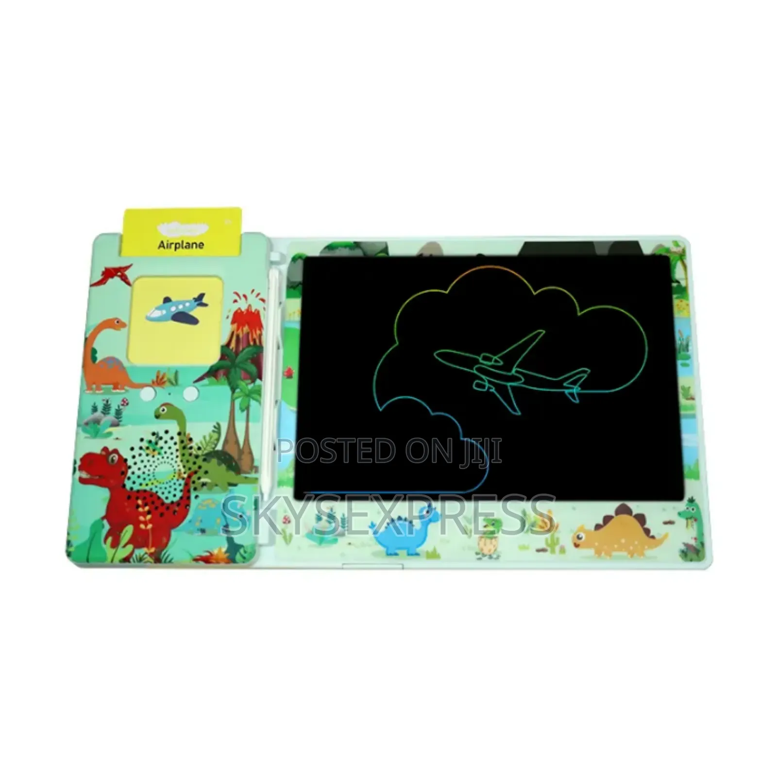 LCD Writing Tablet With Kids Flash Card Reader