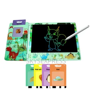 LCD Writing Tablet With Kids Flash Card Reader