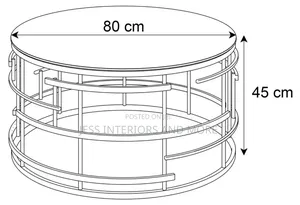Center Table (Glass Top) Gold