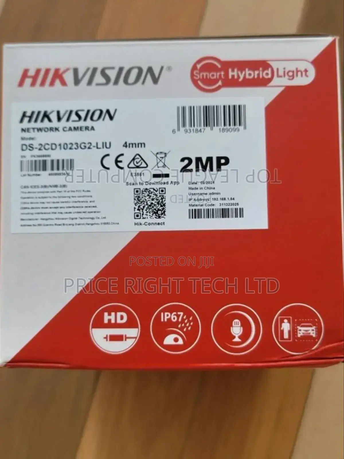 Hikvision 2mp Smart Hybrid Ds-2cd1023g2-Liu Ip Camera