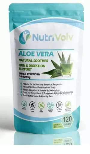 Aloe Vera 10000mg - 120 Tablets- Skin Colon, Digestion Detox