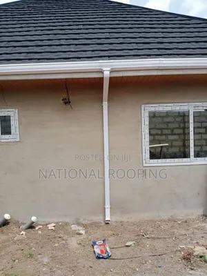 White PVC Rain Gutter and Downpipe