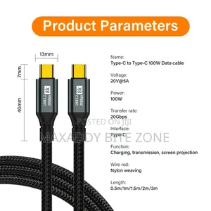 3m Usb 3.2 Type-C Gen2 20gbps at 60hz Video Data Cable