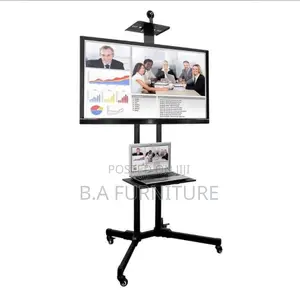 Adjustable Tv and Laptop Stand With Wheel