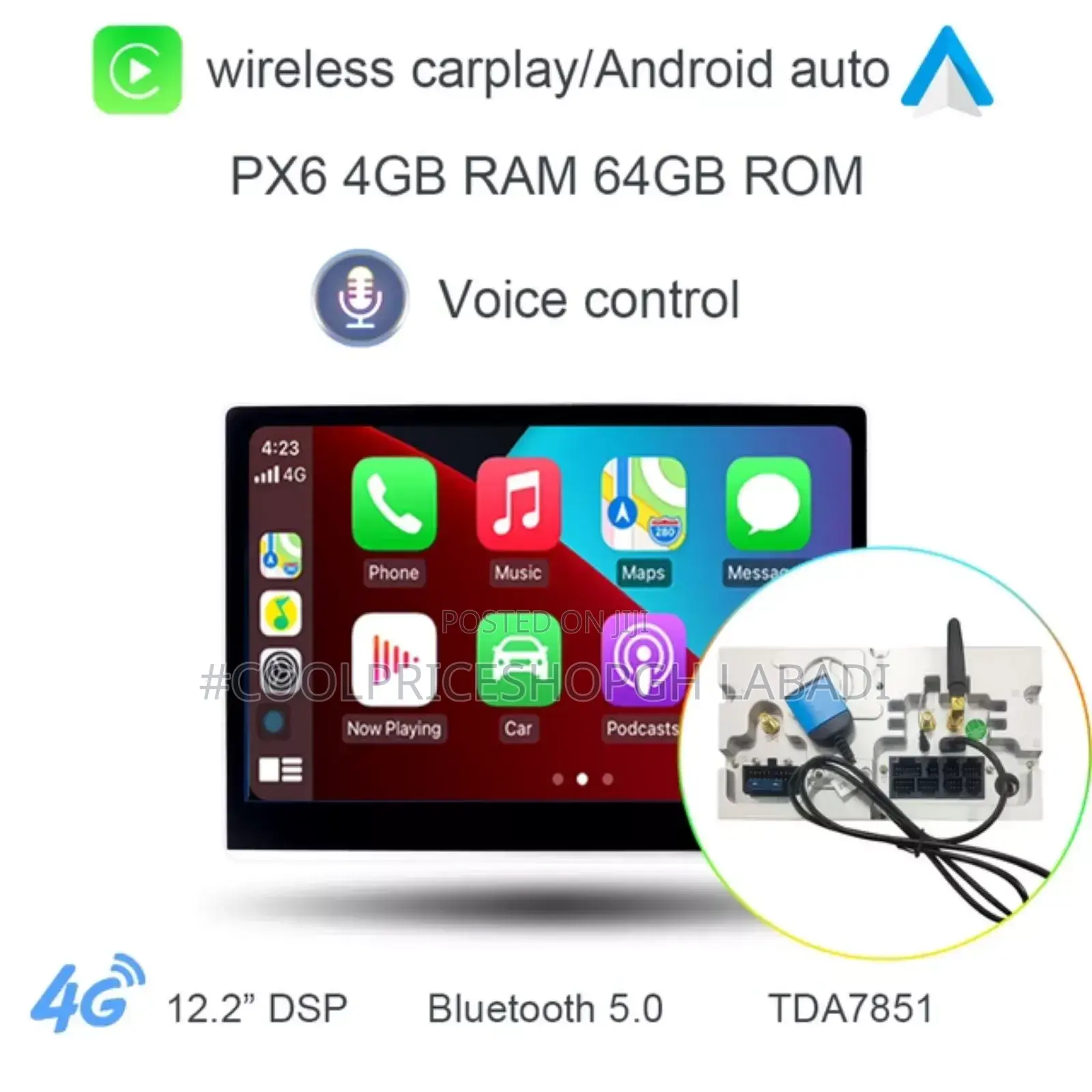 Px6 Klyde Rockchip 12.5 Inches Car Android Radio Multimedia