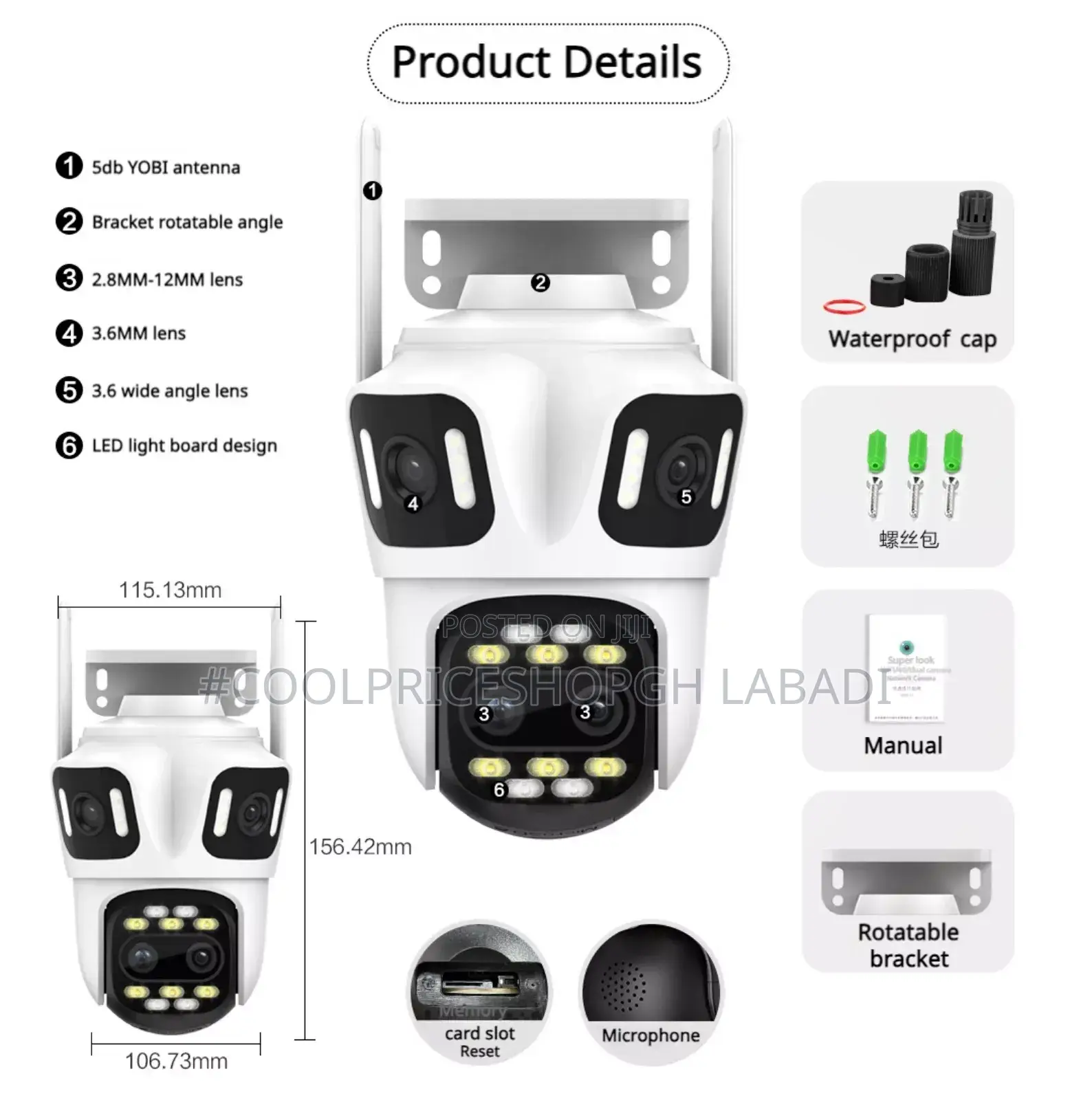 CCTV PTZ 3lens Survaillance