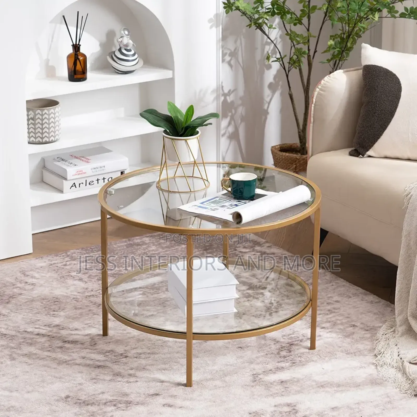 2-Tier Glass Coffee Table