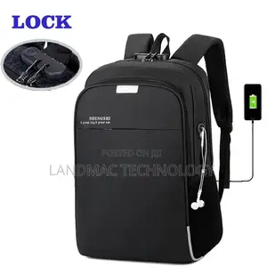 Password Lock Sunpower Anti Theft Laptop Backpack - Black