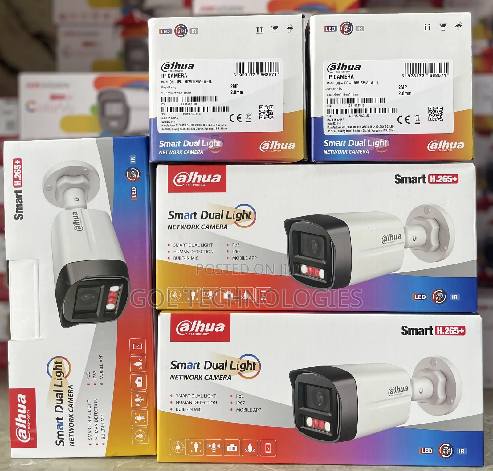 Dahua Ip Camera 2mp Full Color With Audio Bullet and Dome