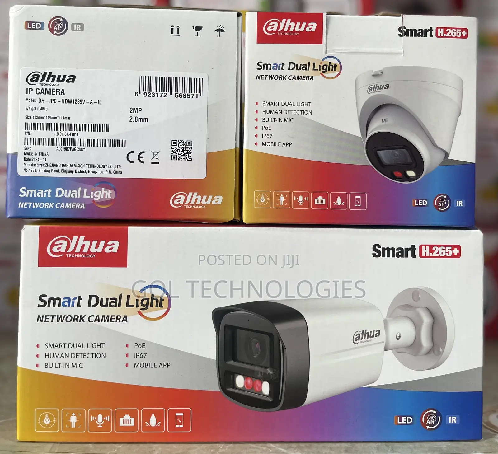 Dahua Ip Camera 2mp Full Color With Audio Bullet and Dome