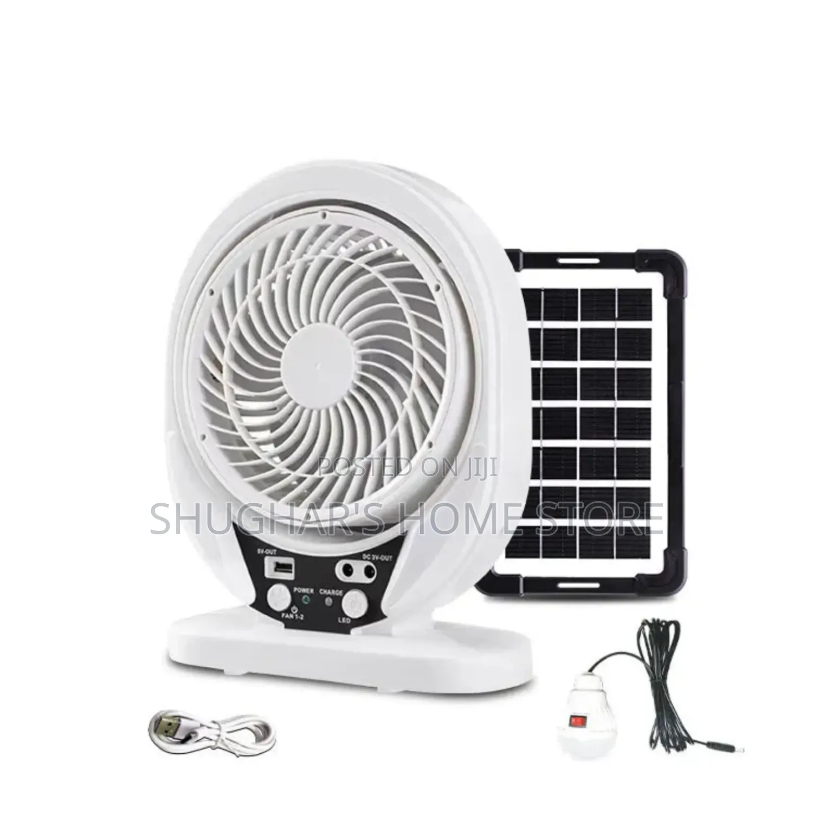 Table Top Rechargeable Fan With Light