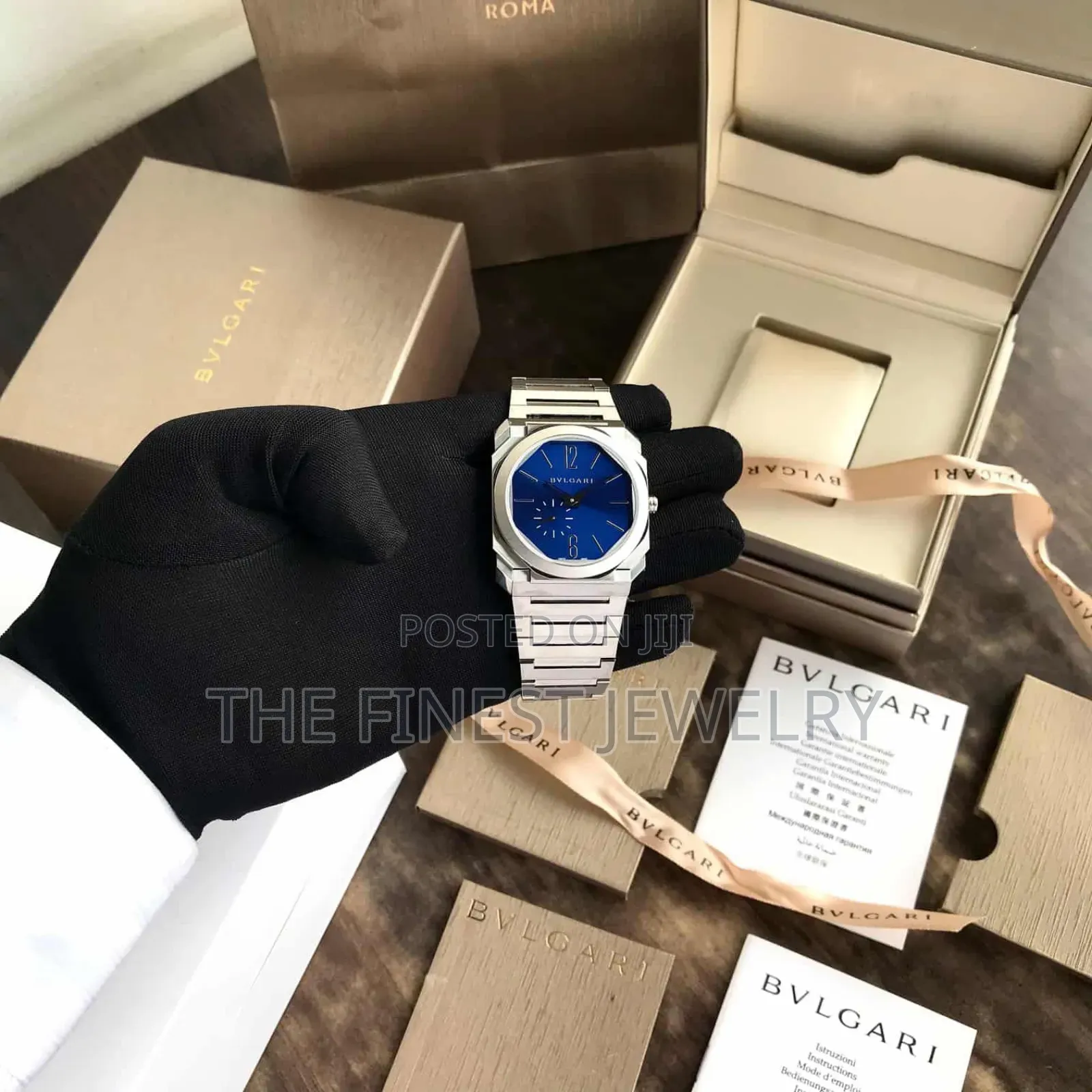 Bvlgari Octo Finissimo Silver Blue Men’S Watch