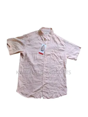 Waterproof Vintage Men's Linen Shirt Orange Colour