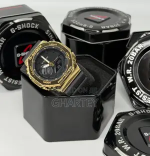 Gold Black Dual Time Gshock Watch