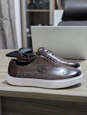 Brown Leather Men's Low Sneakers